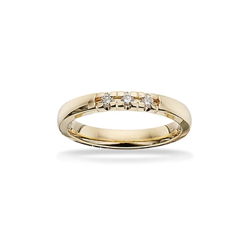 Grace Alliancering i 14 kt. med  i alt 0,09 ct. 7155,3