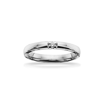 Grace Alliancering i 14 kt. med 1x0,03 ct. - 7156,1