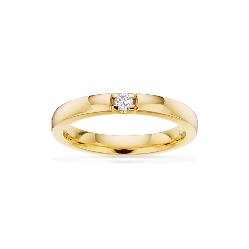 Grace Alliancering i 14 kt. med 1x0,07 ct. 7215,1