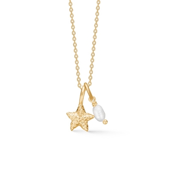 Starfish Lustre halskæde i forgyldt sølv 7223903