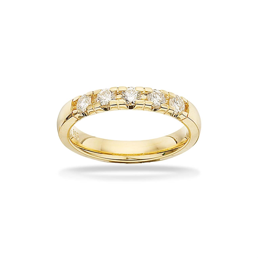 8: Scrouples - Grace Alliancering i 14kt guld med i alt 0,55ct.