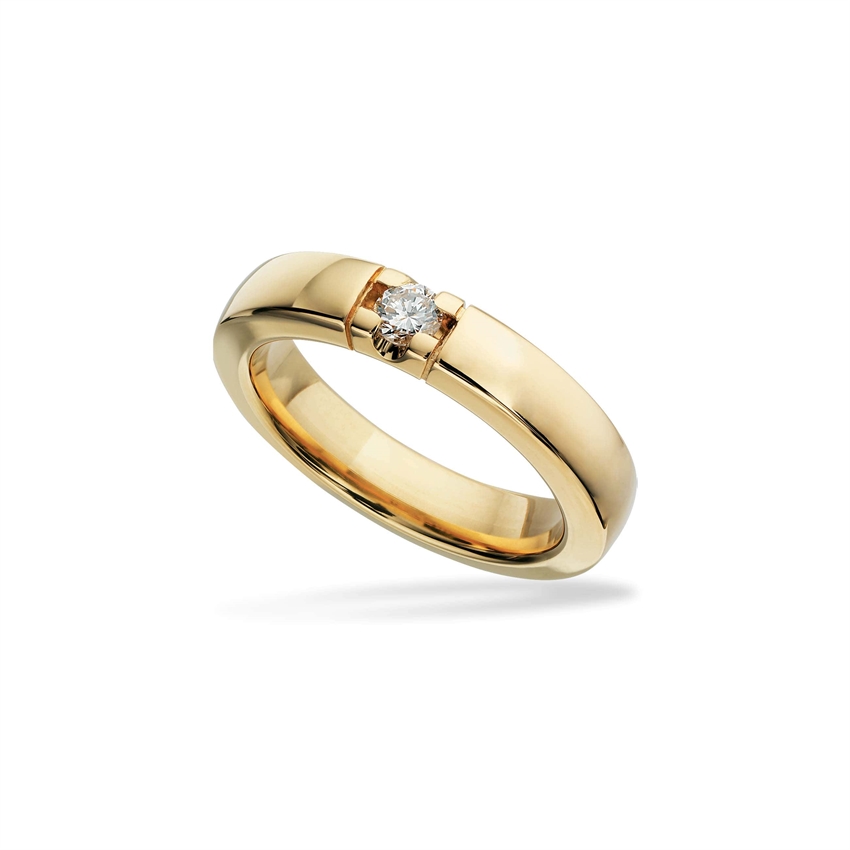 Grace Alliancering i 14 kt. med 1x0,15 ct. - 7265,1