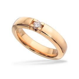 Grace Alliancering i 14 kt. med 1x0,15 ct. - 7265,1
