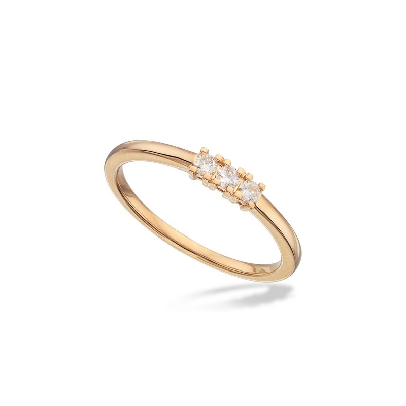 #2 - Kleopatra alliancering i 14kt. guld med 0,12-0,24ct brillanter