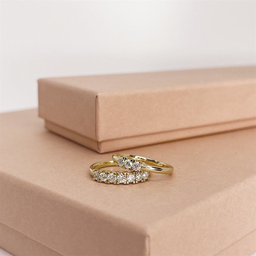 Kleopatra alliancering i 14 kt guld - sammen