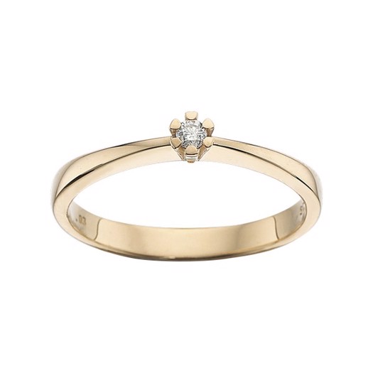 Vida ring 8 kt. guld med brillant 0,03 - 0,35ct. 