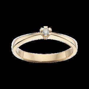 Vida ring 14 kt. guld med brillant 0,03 - 0,50 ct. 