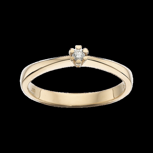 Vida ring 14 kt. guld med brillant 0,03 - 0,50 ct. 