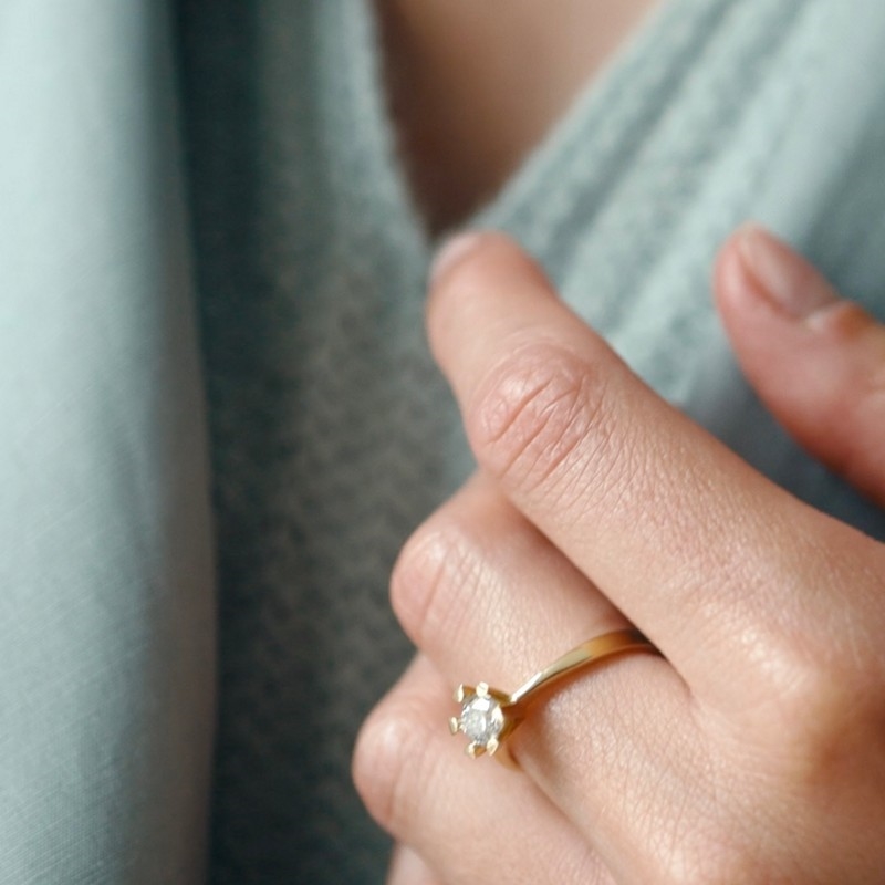 Vida ring 14 kt. guld med brillant 0,35carat