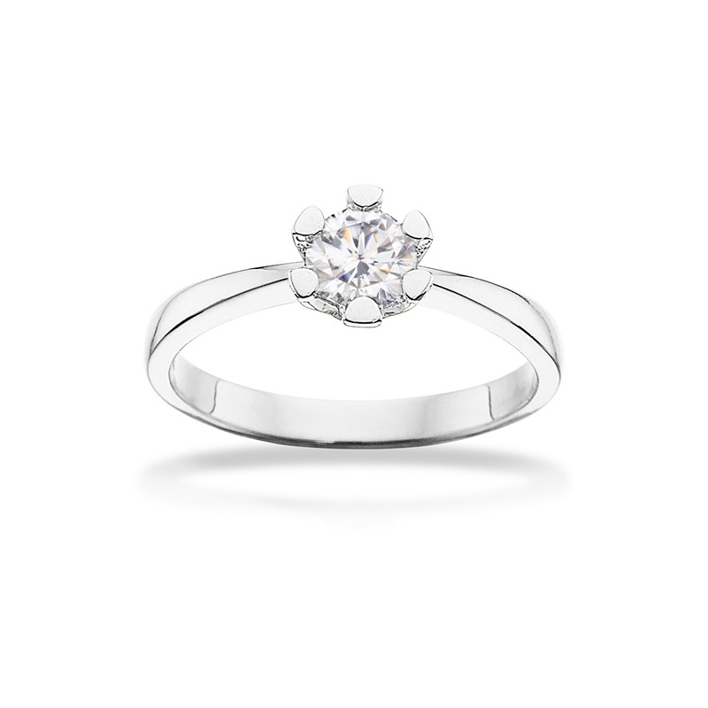 Vida ring 14 kt. hvidguld med brillant 0,03 - 0,50 ct. 2