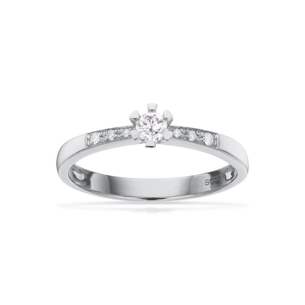 Vida Darling ring 8 kt. hvidguld m. brillanter 0,14 - 0,24 ct.