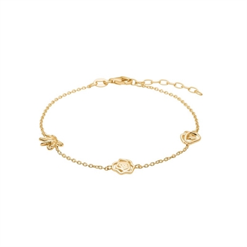 Nordahl BLOSSOM52 armbånd i forgyldt sølv