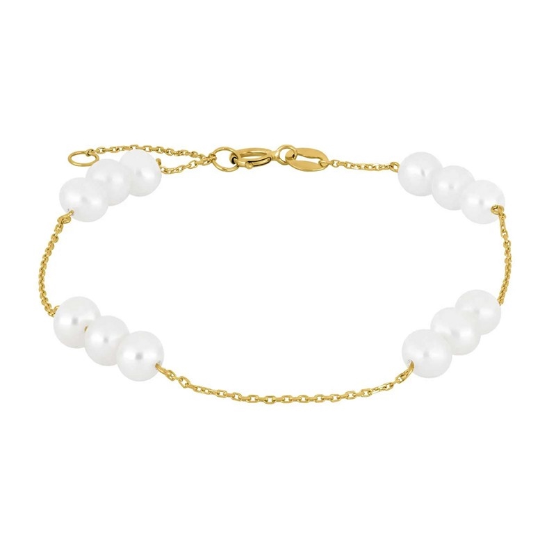 Siersbøl 8 kt guld armbånd med perler 80552020300