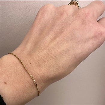 Siersbøl - Fladt panser armbånd i 8kt. guld 80560020300