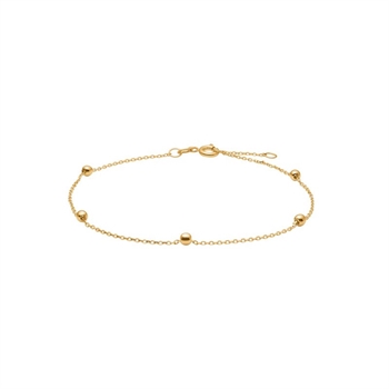 feminine kuglearmbånd fra Siersbøl er udført i 8 karat guld