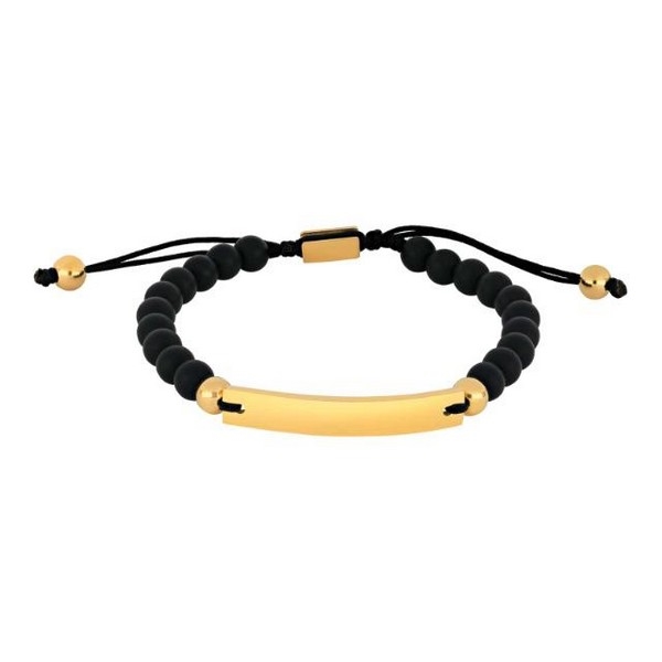 Nordahl Andersen Herrearmbånd i Rustfri Stål med Onyx
