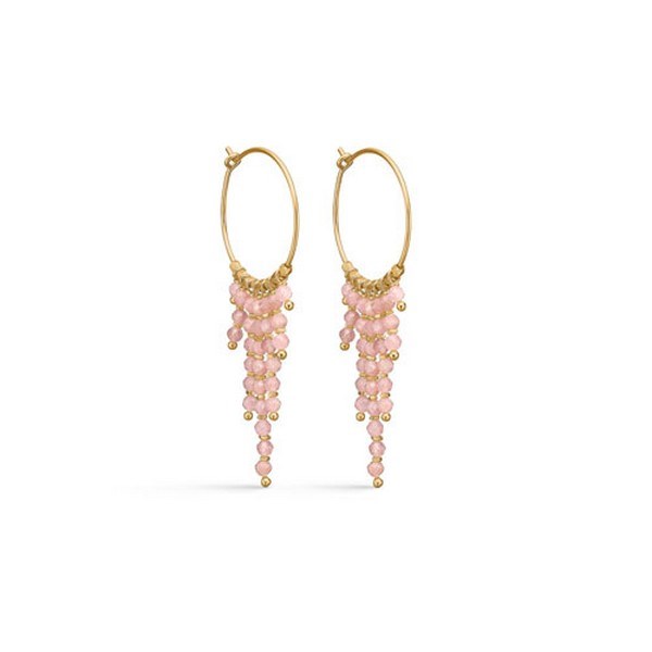 Øreringe med rosa krystaller Studio Z - 8216046