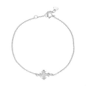 Lund Copenhagen - Armbånd dagmarkors sølv med zirkonia