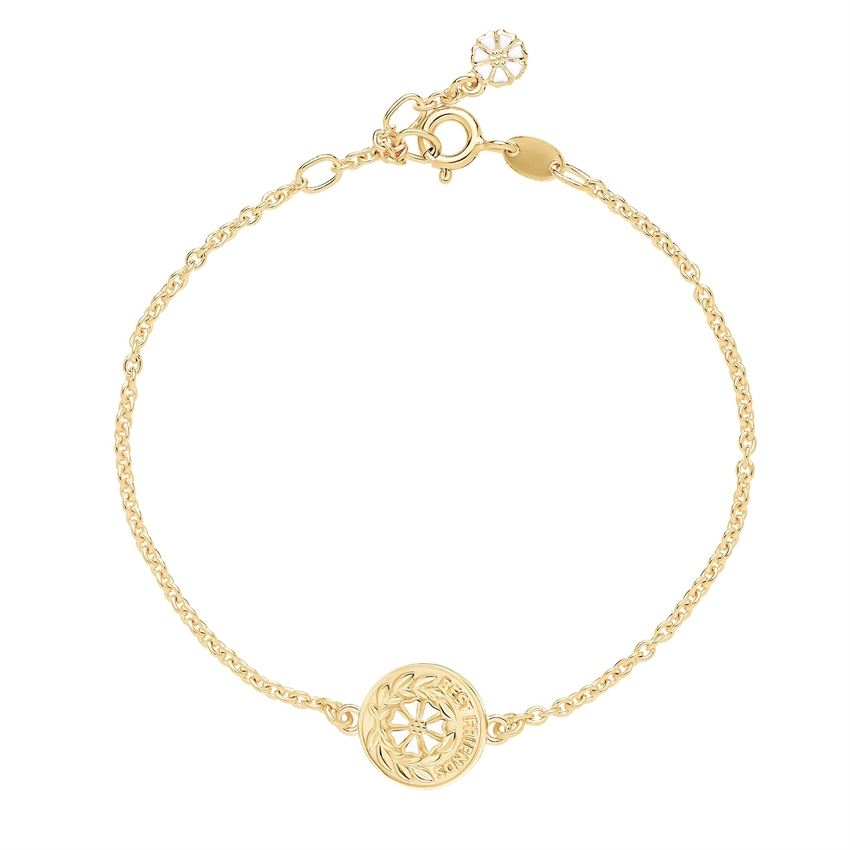Lund Copenhagen Armbånd marguerit 24kt. forgyldt sølv**