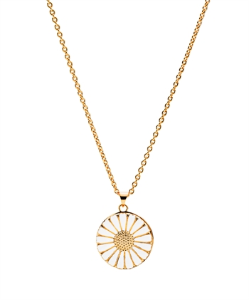 Lund Copenhagen - Marguerit collier medaljon 24kt forgyldt