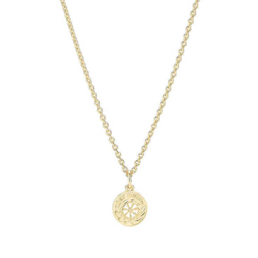 Lund Copenhagen - Marguerit halskæde 24kt forgyldt guldcenter