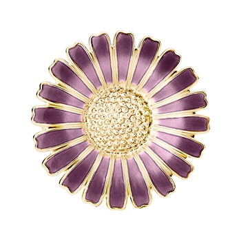 Lund Copenhagen - Marguerit Broche / vedhæng i forgyldt sølv lilla