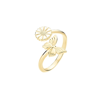 Lund Copenhagen Marguerit med sommerfugl ring