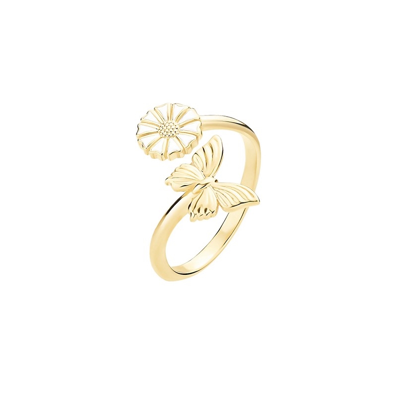 Lund Copenhagen Marguerit med sommerfugl ring