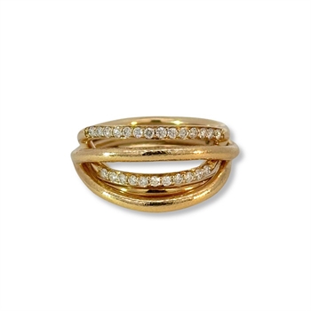 Ring i 14 kt. guld med 0,25ct W/si**