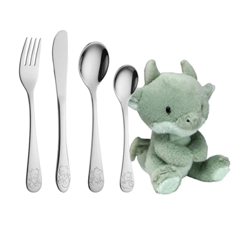 NOA Kids Bestiksæt i rustfrit stål (inkl. drage bamse)