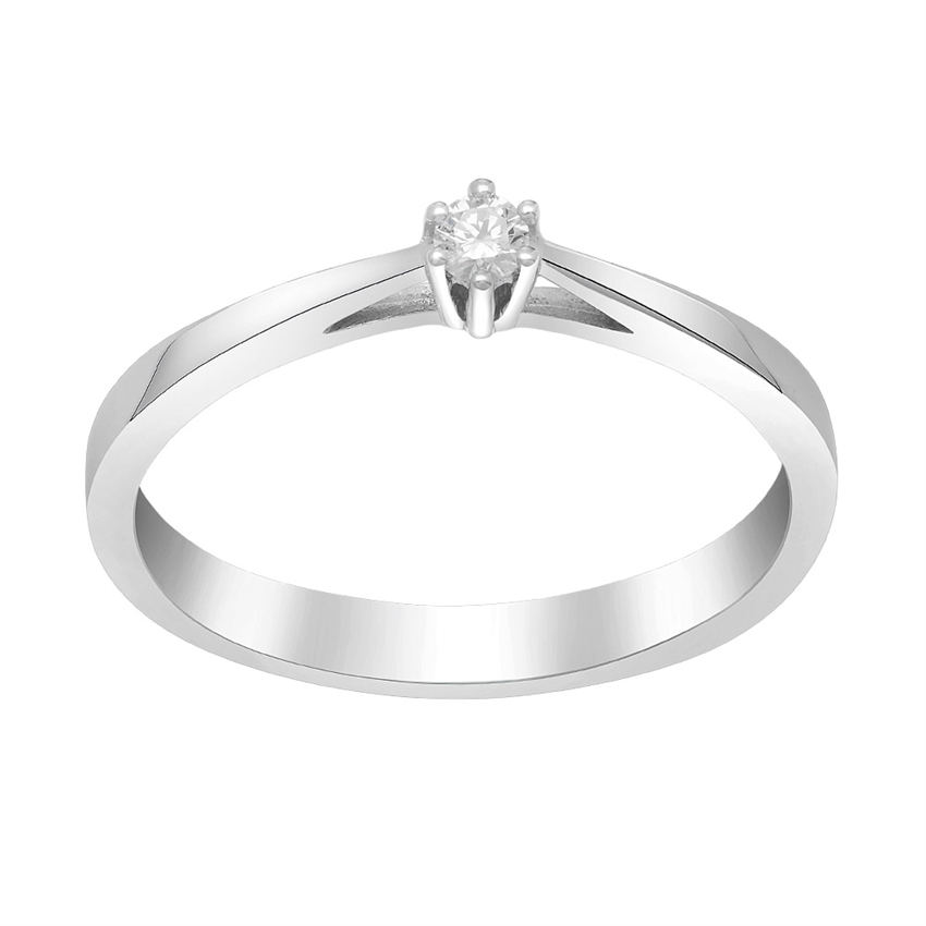 Afrodite 14 kt. hvidguld diamant ring 0,05 carat