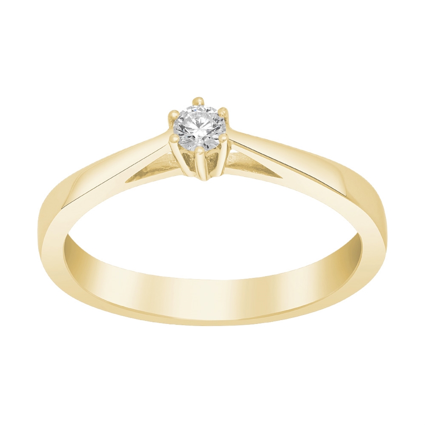 Siersbøl - Afrodite ring i 14kt. guld 0,10 carat