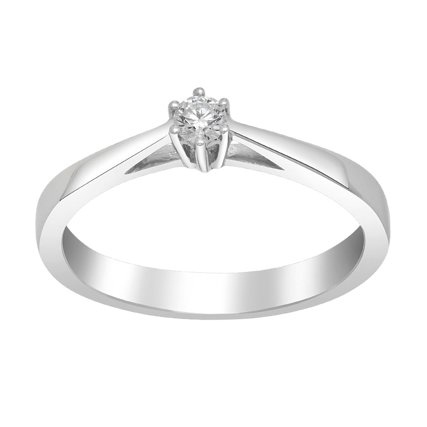 Afrodite 14 kt. hvidguld diamant ring 0,10 carat