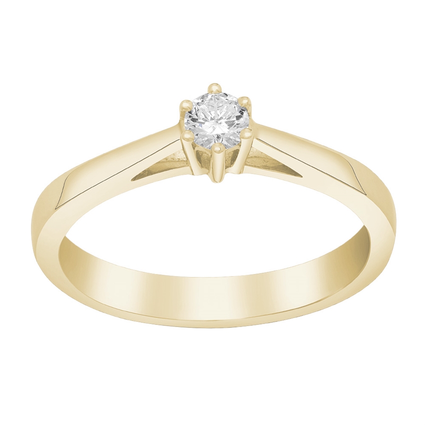 Siersbøl - Afrodite ring i 14kt. guld 0,15 carat