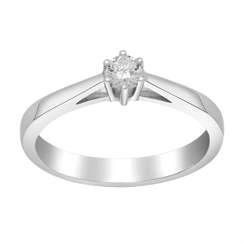 Afrodite 14 kt. hvidguld diamant ring 0,15 carat