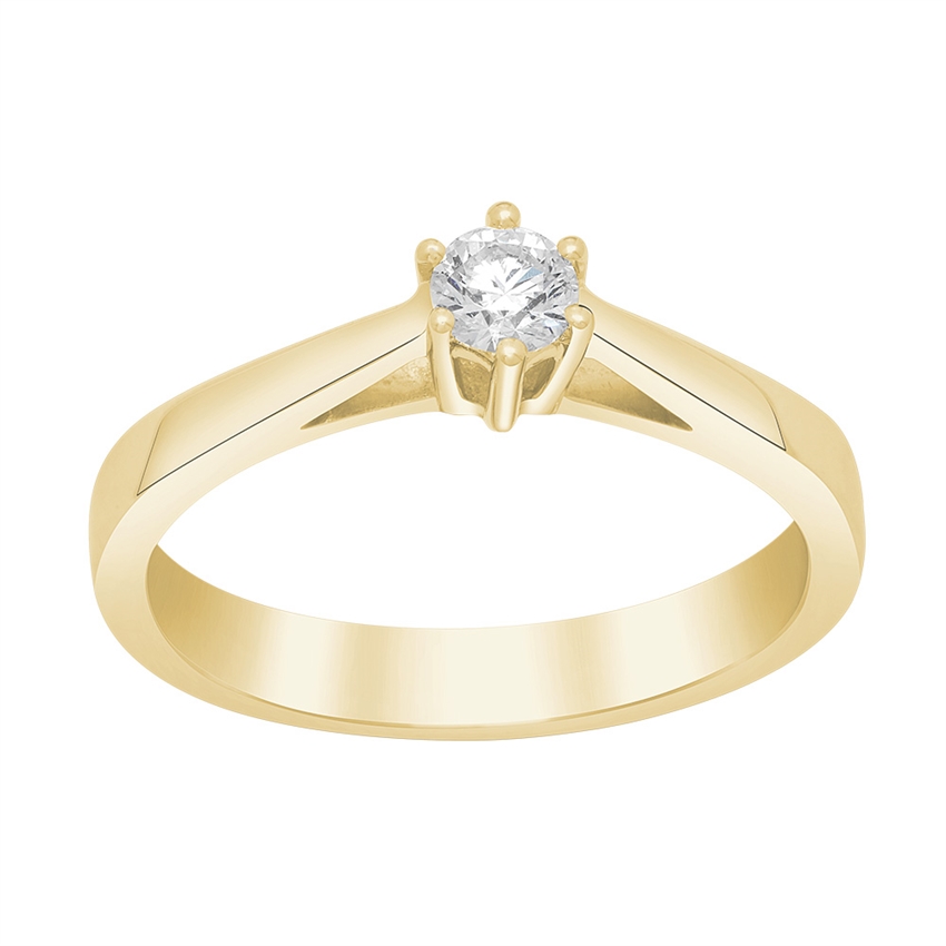 Siersbøl - Afrodite ring i 14kt. guld 0,20 carat