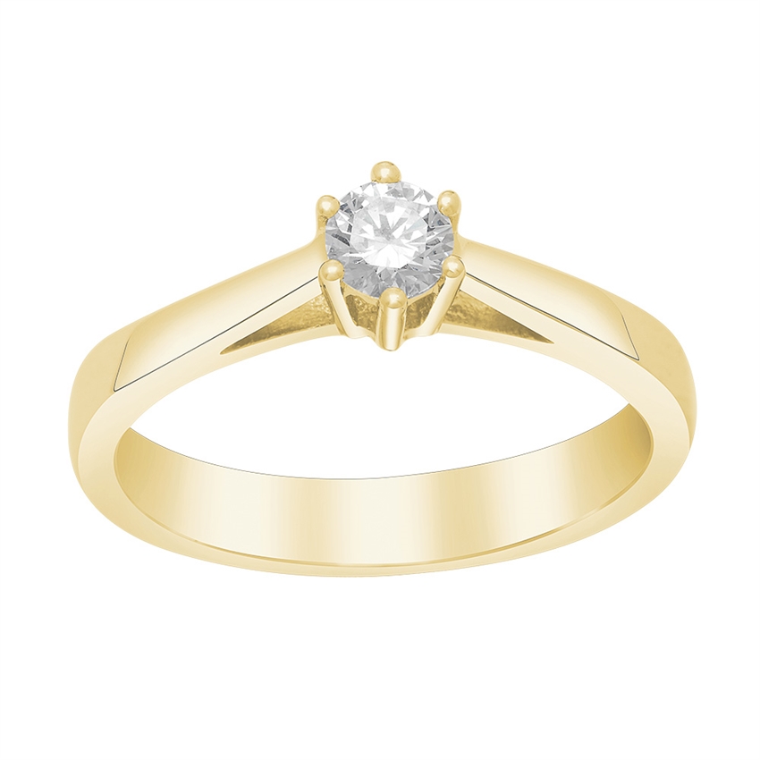 Siersbøl - Afrodite ring i 14kt. guld 0,25 carat