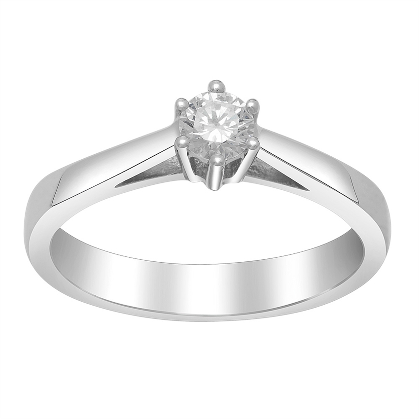 Afrodite 14 kt. hvidguld diamant ring 0,25 carat