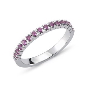 Perá ring i 14 karat hvidguld med pink safir A2500hv