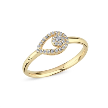 Mira diamantring i 14 kt. guld m 0,16ct brillant A2502