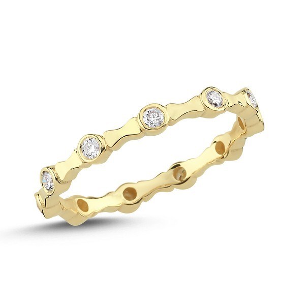 NURAN - Noelle ring i 14kt. guld m. 11 brillanter (0,21ct. W/SI)