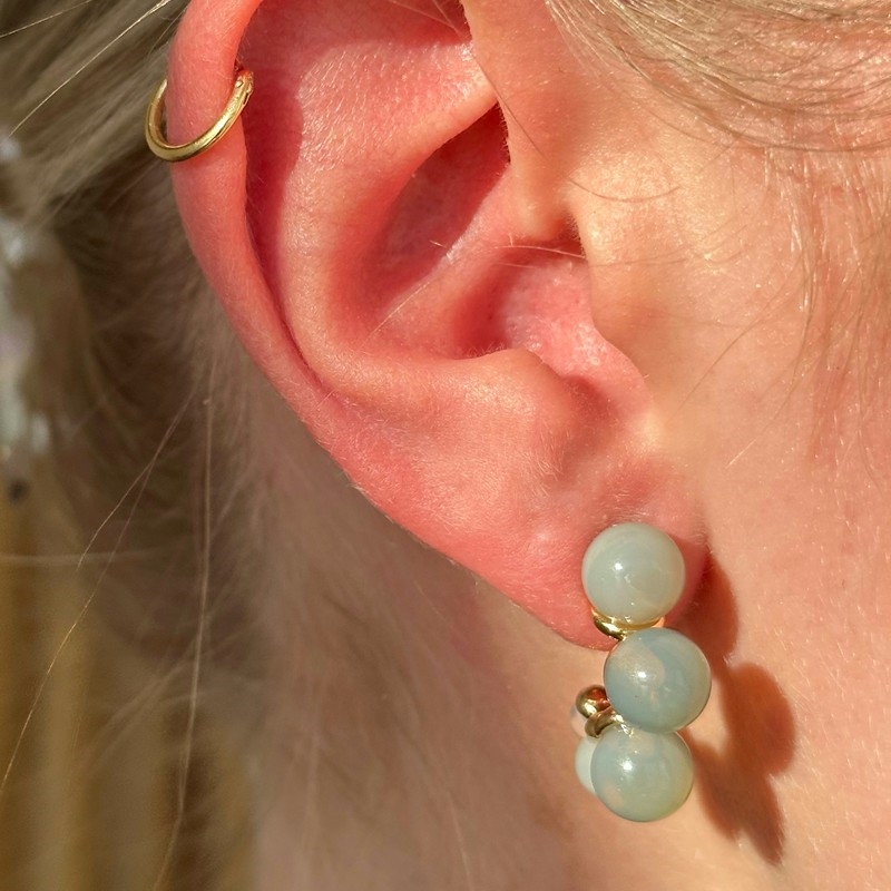 Electra øreringe i forgyldt messing - Storm