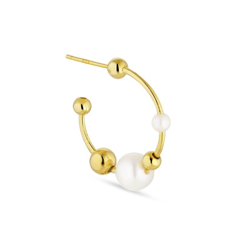 Big Pearl Atomic Hoop fra Jane Kønig APH-SS24-G 2