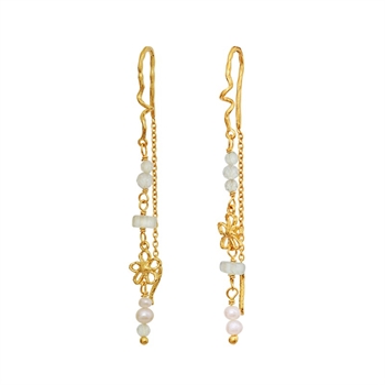 Maanesten Alfrida Øreringe i 18kt. forgyldt sølv