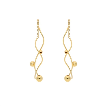 Nuni - Angelina Gold øreringe i forgyldt sølv