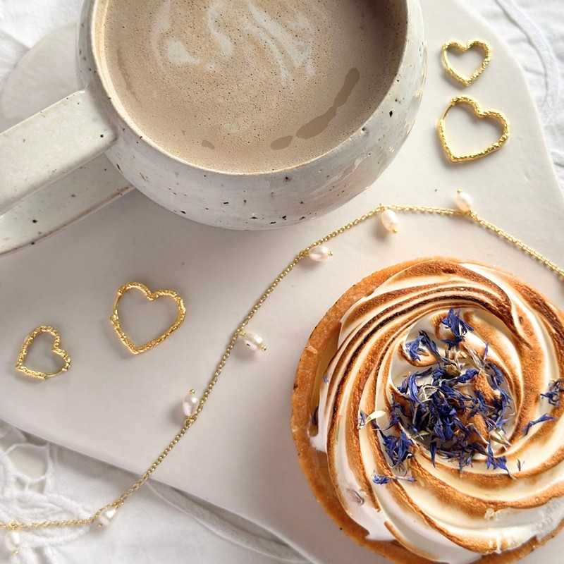  Aqua Dulce - Love Me Heart øreringe i forgyldt sølv