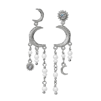 Astrea øreringe i sølv af Maanesten | 9718c