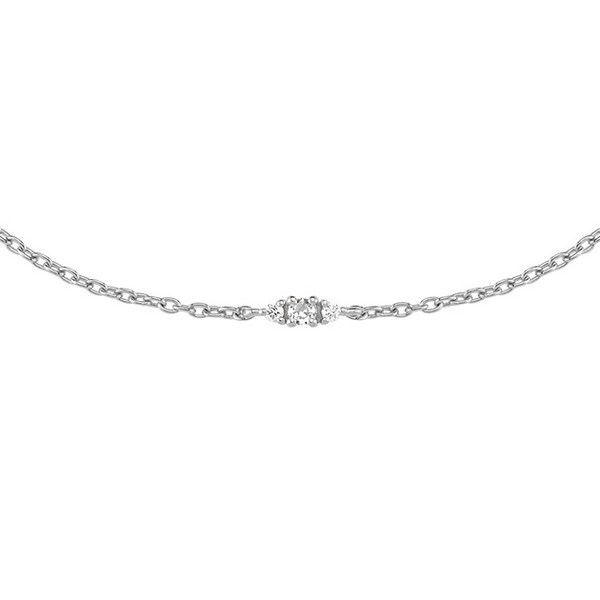 Petit - armbånd i 14 kt. hvidguld med diamanter på i alt 0,09ct. 
