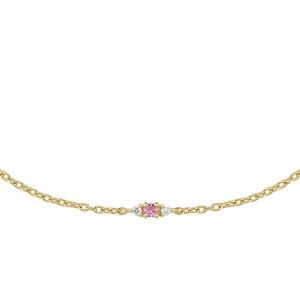 Petit - Pink safir armbånd i 14 kt. guld med i alt 0,04ct. 