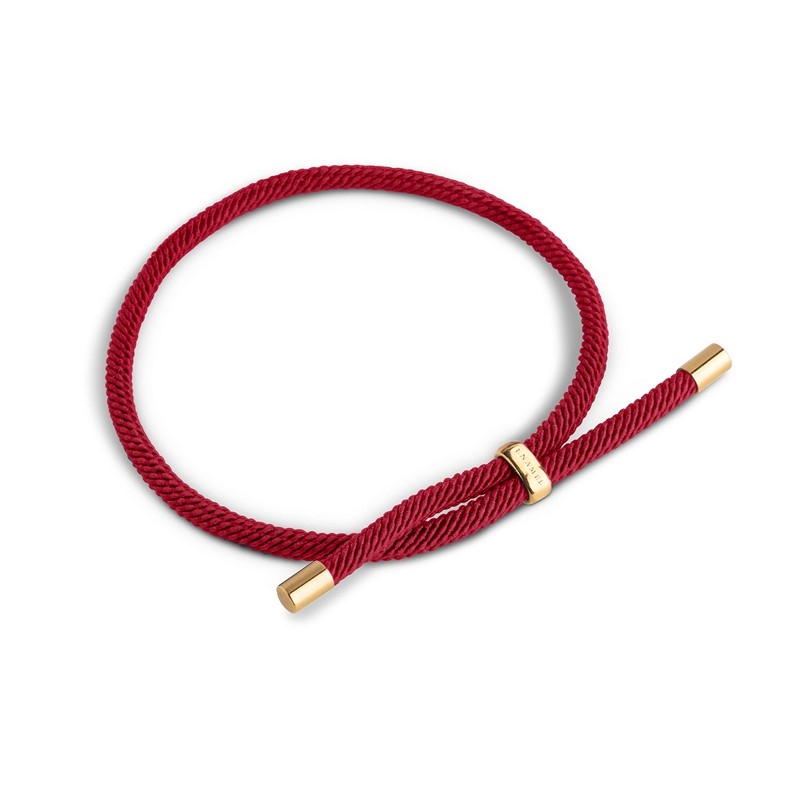 Enamel Color Cord armbånd i forgyldt sølv B145G